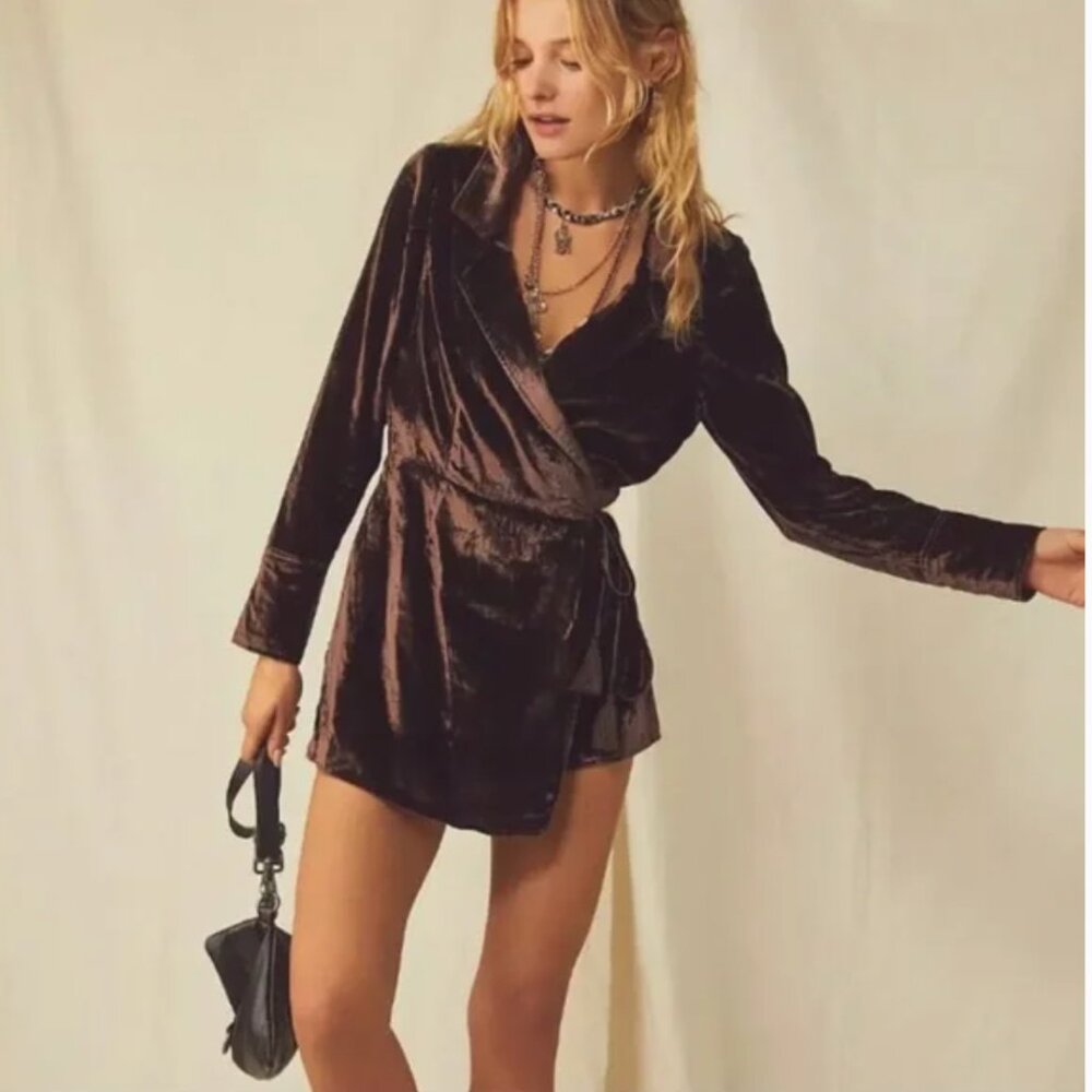 Free People Velvet Romper